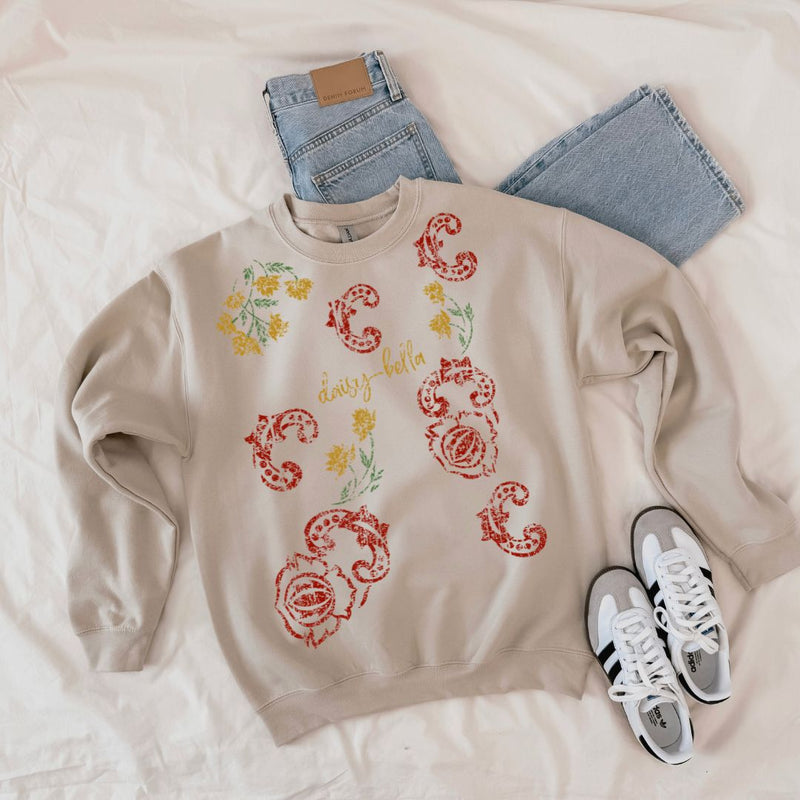 Bloom Quietly — Daisy-Bella Floral Sweatshirt
