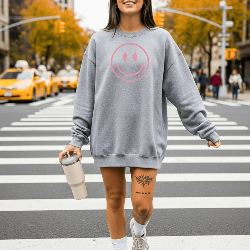Smiley Face Inspirational Sweatshirt | Daisy-Bella