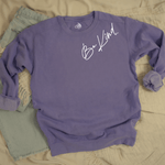 Be Kind Slant Graphic Inspirational Sweatshirt