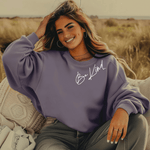 Be Kind Slant Graphic Inspirational Sweatshirt