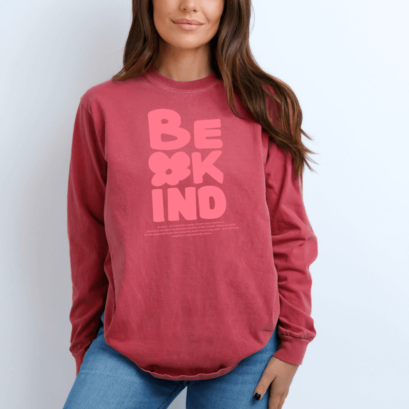 Boho Be Kind Positivity Long Sleeve Tee