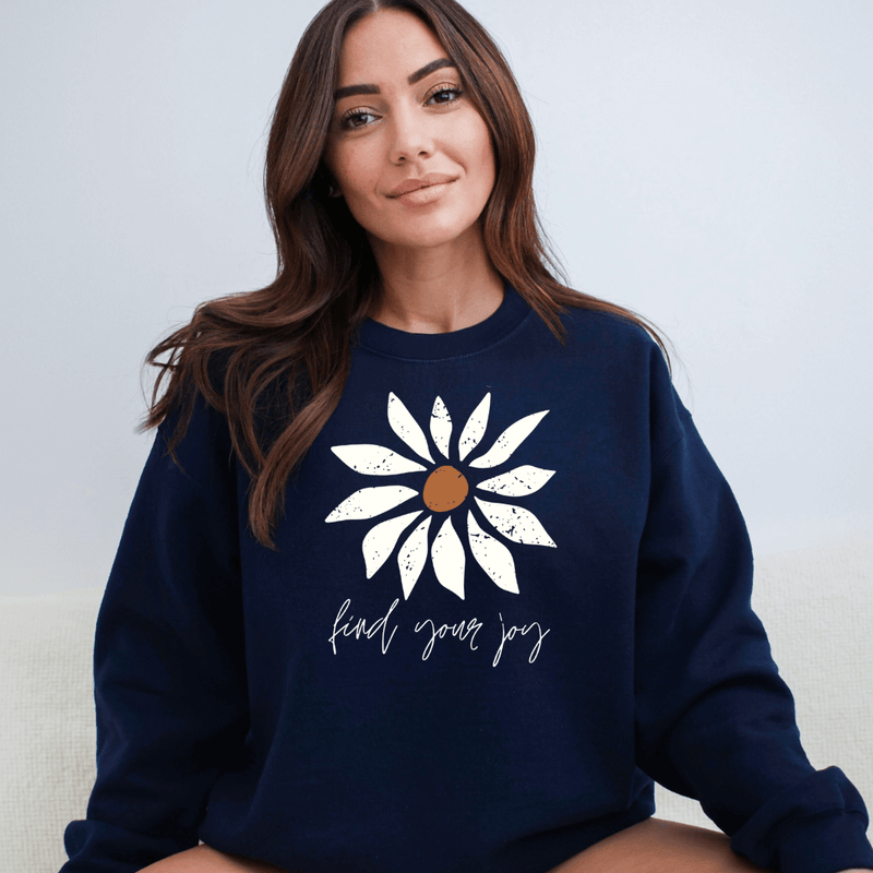 Find Your Joy Daisy Inspirational Sweatshirt