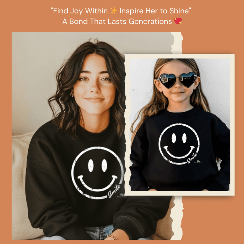 Boho Smiley Face Kids' Sweatshirt