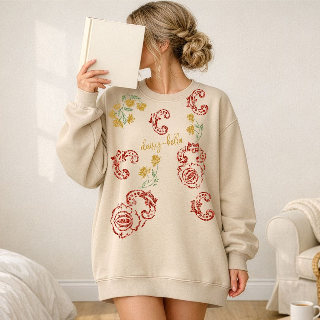 BIBIY. BY. FLOWER SWEATSHIRT【新品未使用】 Bloom Quietly — Daisy-Bella Floral Sweatshirt