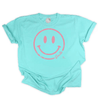 Happy Pink Face short sleeve T shirt
