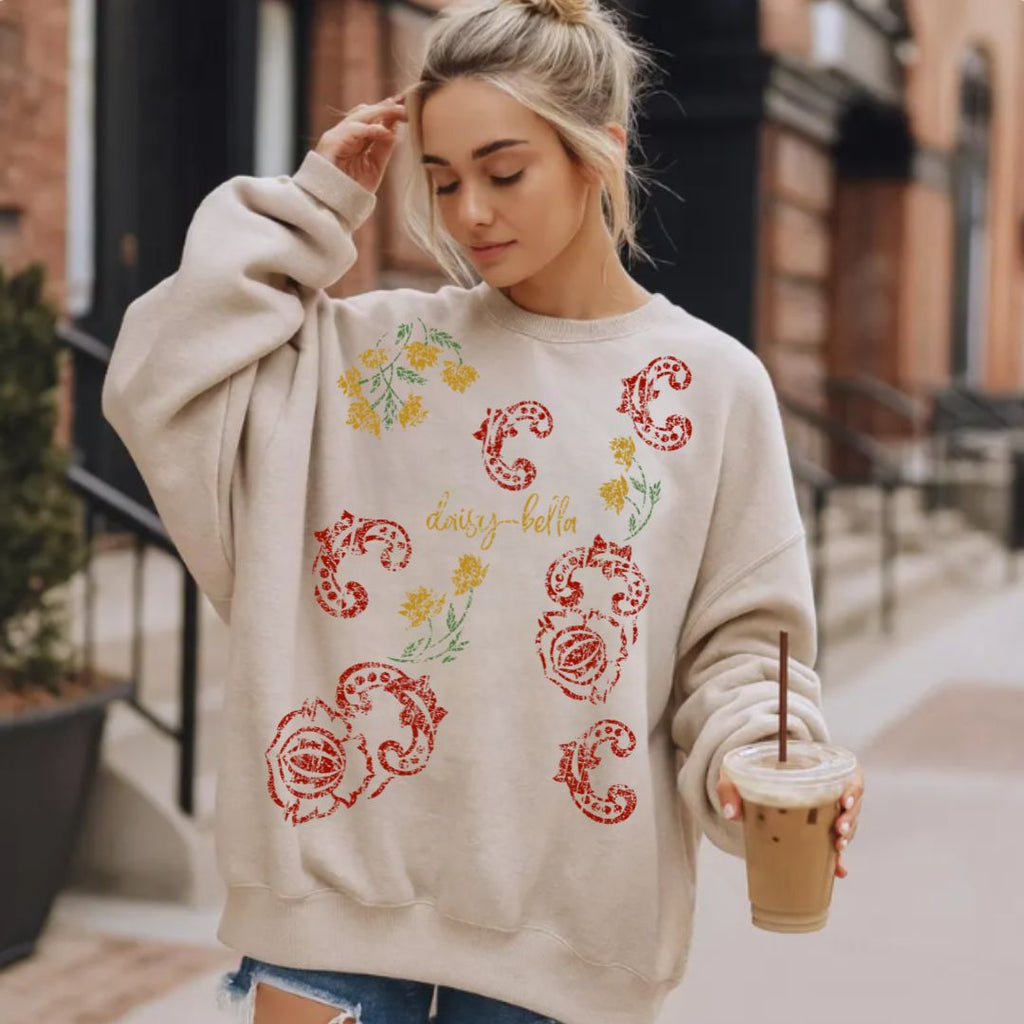 Bloom Quietly — Daisy-Bella Floral Sweatshirt