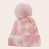 Tie Dye Knitted Faux Fur Pom Beanie