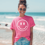 Vintage Smiley Face - Inspirational T Shirt (Garment Dyed)