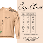 inspirational sweatshirt size chart