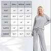 size chart for the 2pc lounge wear from daisy-bella