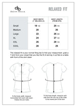 Inspirational t-shirt size chart