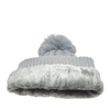 inside of love our smiley face pompom beanie hat - faux sherpa lining - grey color